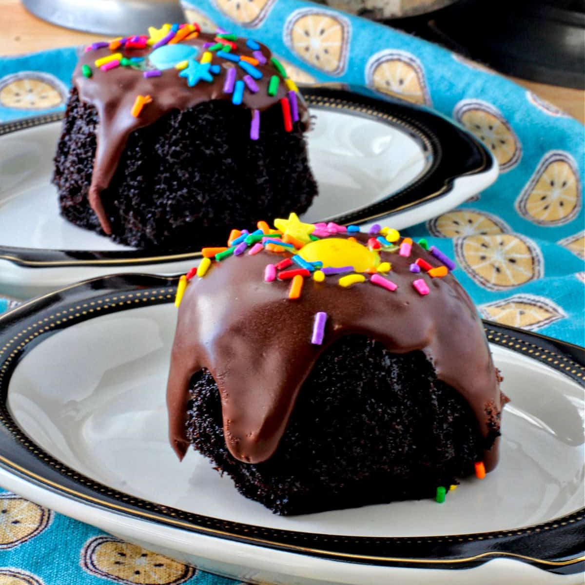Mini Chocolate Bundt Cakes