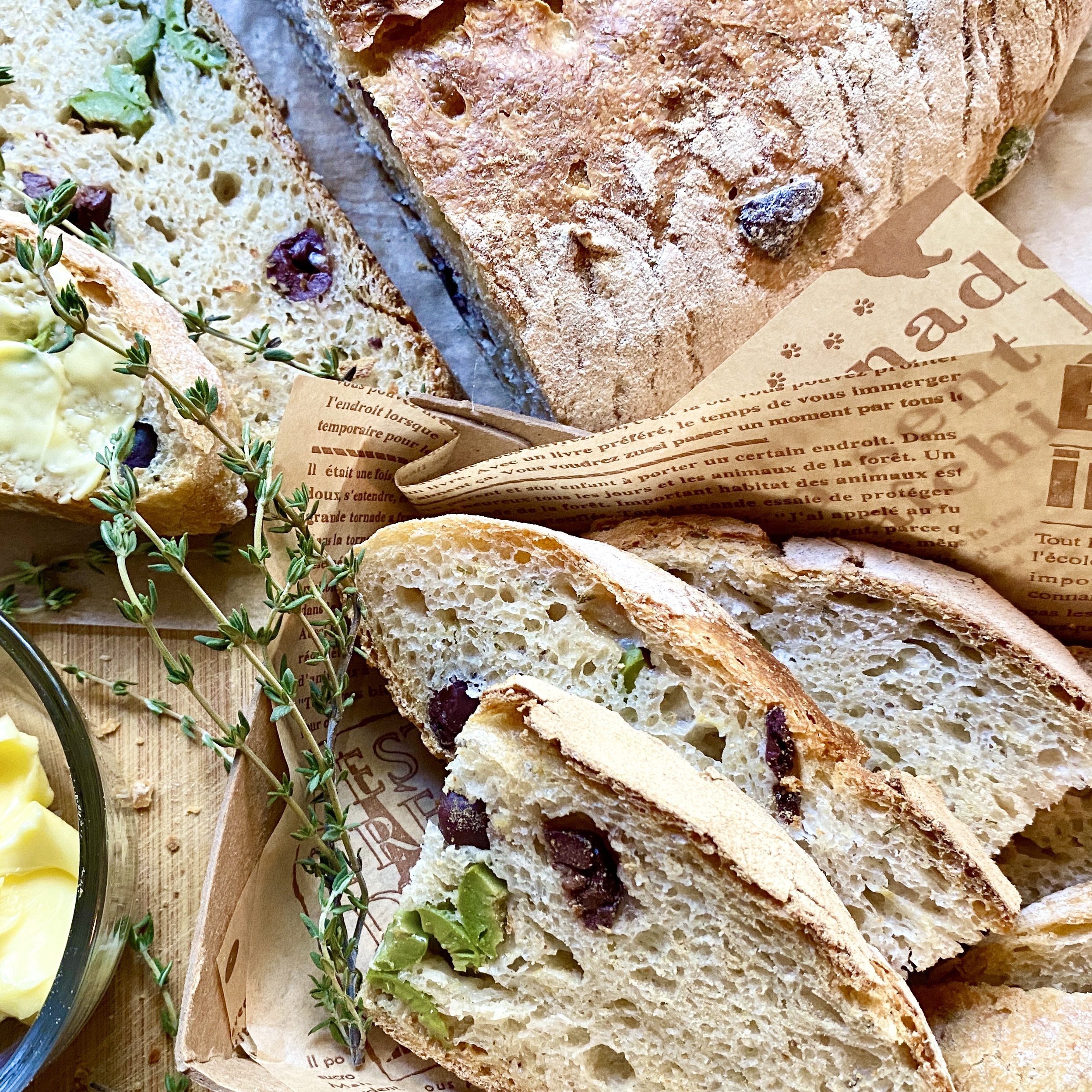 Olive Bread with Lemon & Thyme