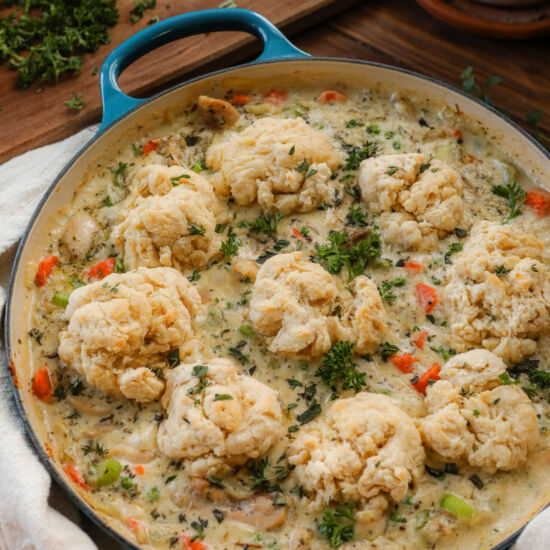 Chicken Casserole with Biscuits