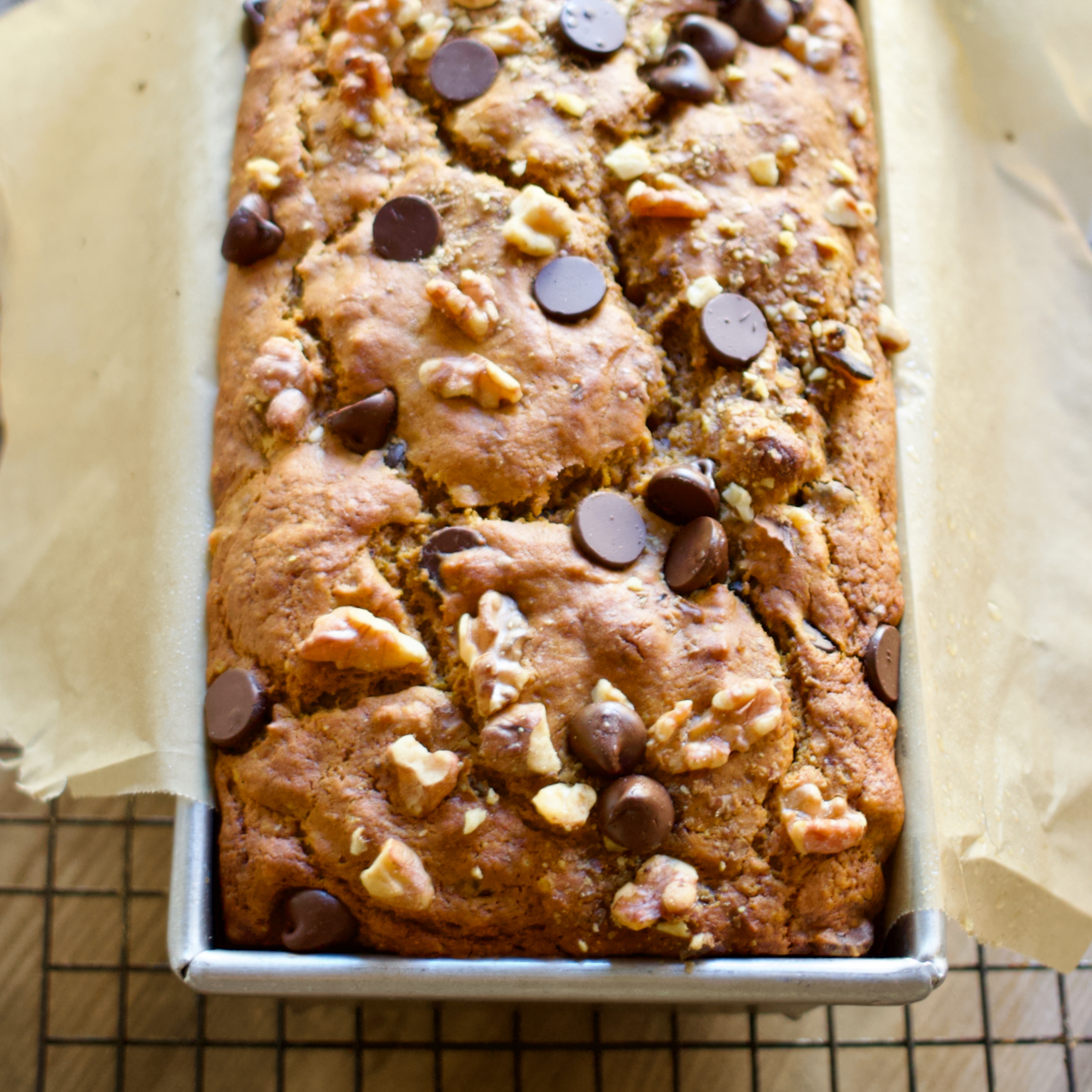 Chocolate Walnut Pumpkin Bread