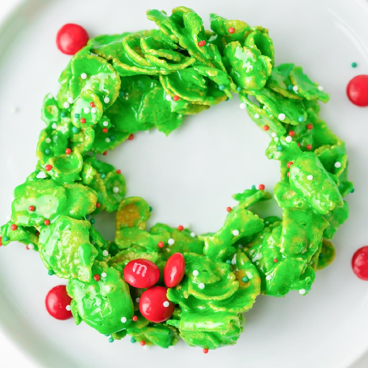 Christmas Cornflake Wreath Cookies