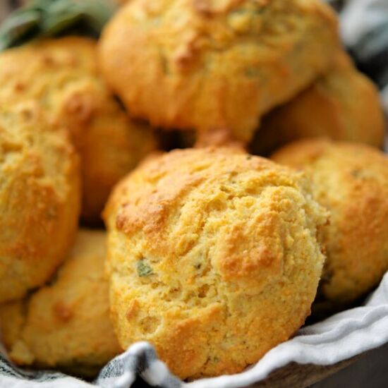 Cornmeal Sage Drop Biscuits