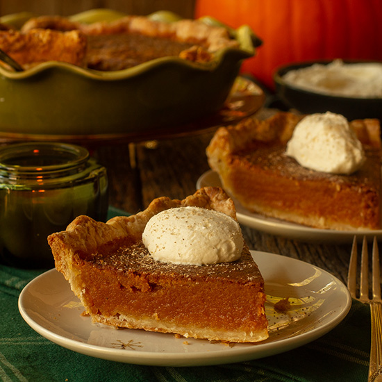 Creamy Pumpkin Caramel Chess Pie
