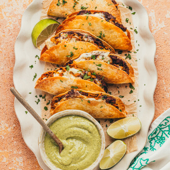 Crispy Black Bean Sweet Potato Tacos