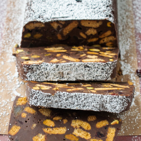 GF Christmas Chocolate Biscuit Cake
