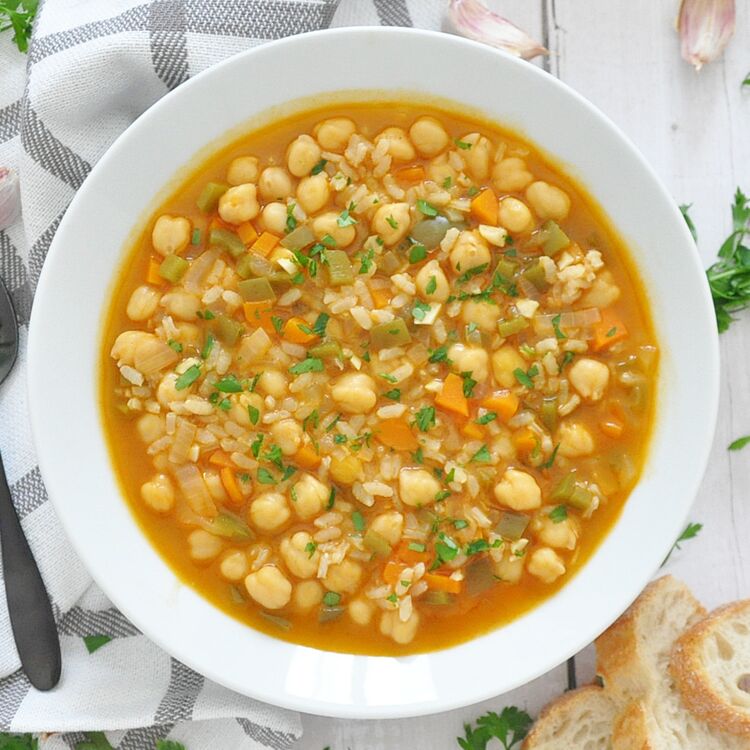 Spanish Chickpea and Rice Soup