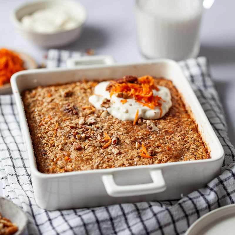 Dairy-Free Carrot Cake Baked Oats