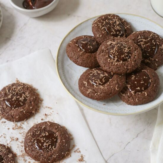 Double Chocolate Thumbprint Cookies