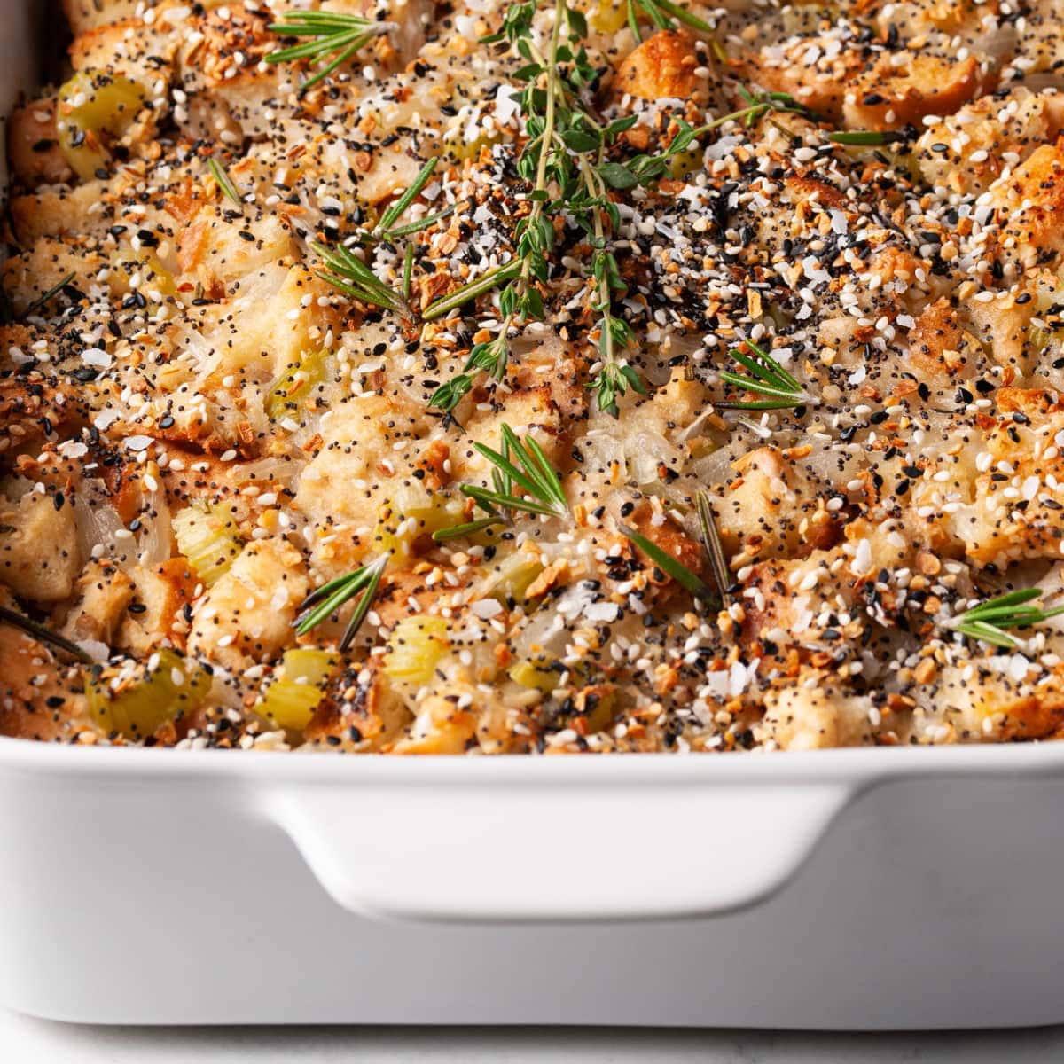 Baked Everything Bagel Stuffing