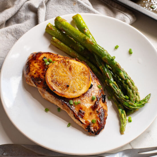 Orange Chicken & Asparagus