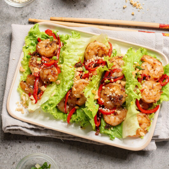 Thai Shrimp Lettuce Wraps