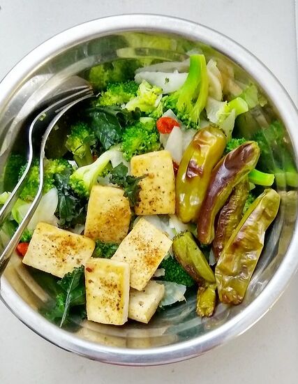 Shishito Peppers Tofu Bowl