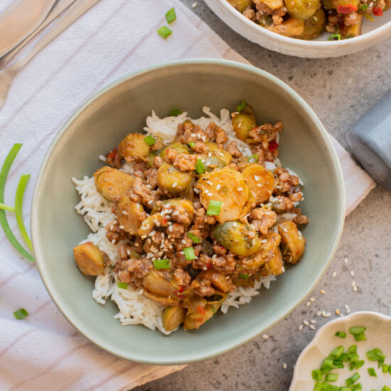 Stovetop Ground Beef & Brussels