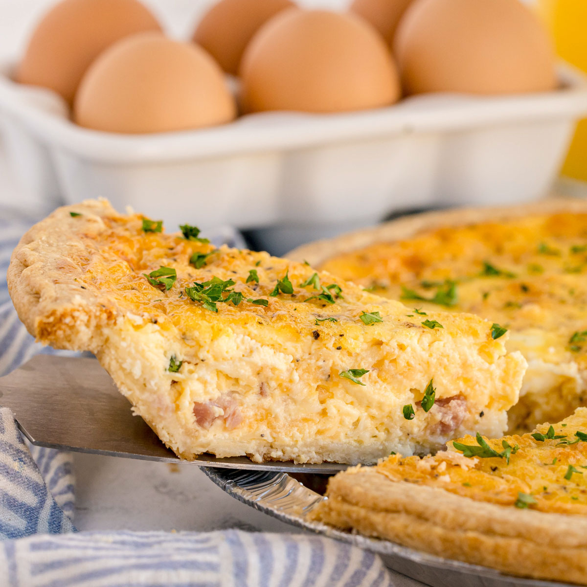 Cozy Ham & Cheese Quiche