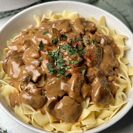 Vegan Beef Stroganoff