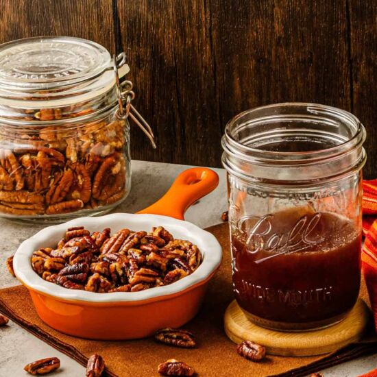 Pecan Syrup & Sweet Toasted Pecans