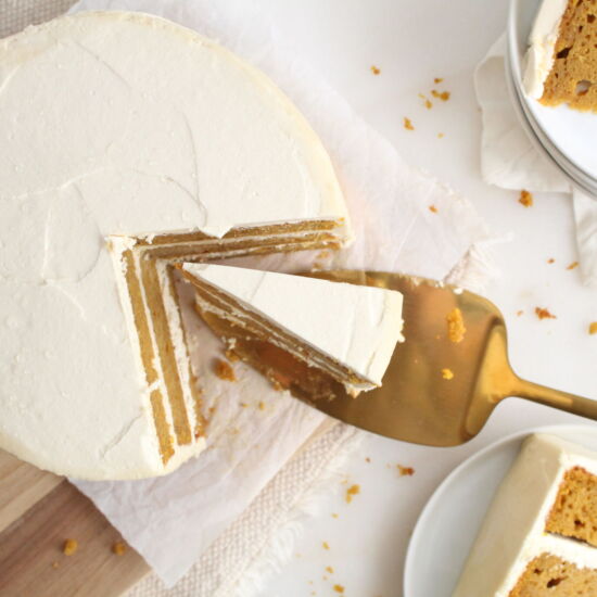 Pumpkin Cake with Maple Buttercream
