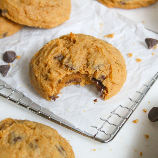 Chewy Pumpkin Chocolate Chip Cookie