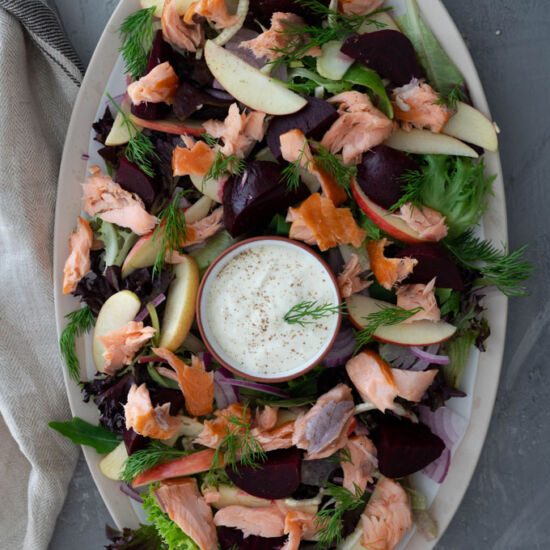 Hot Smoked Salmon Salad