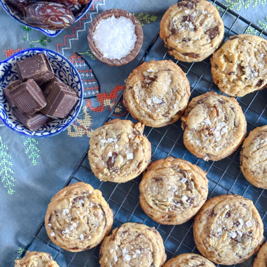 Salted Date & Dark Chocolate Cookies