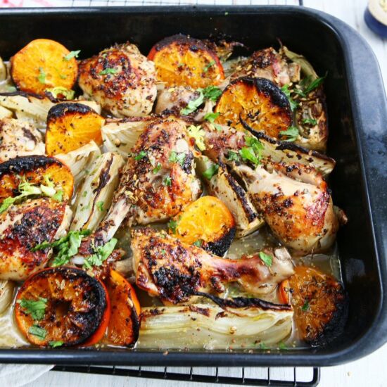 Roasted Chicken with Clementines