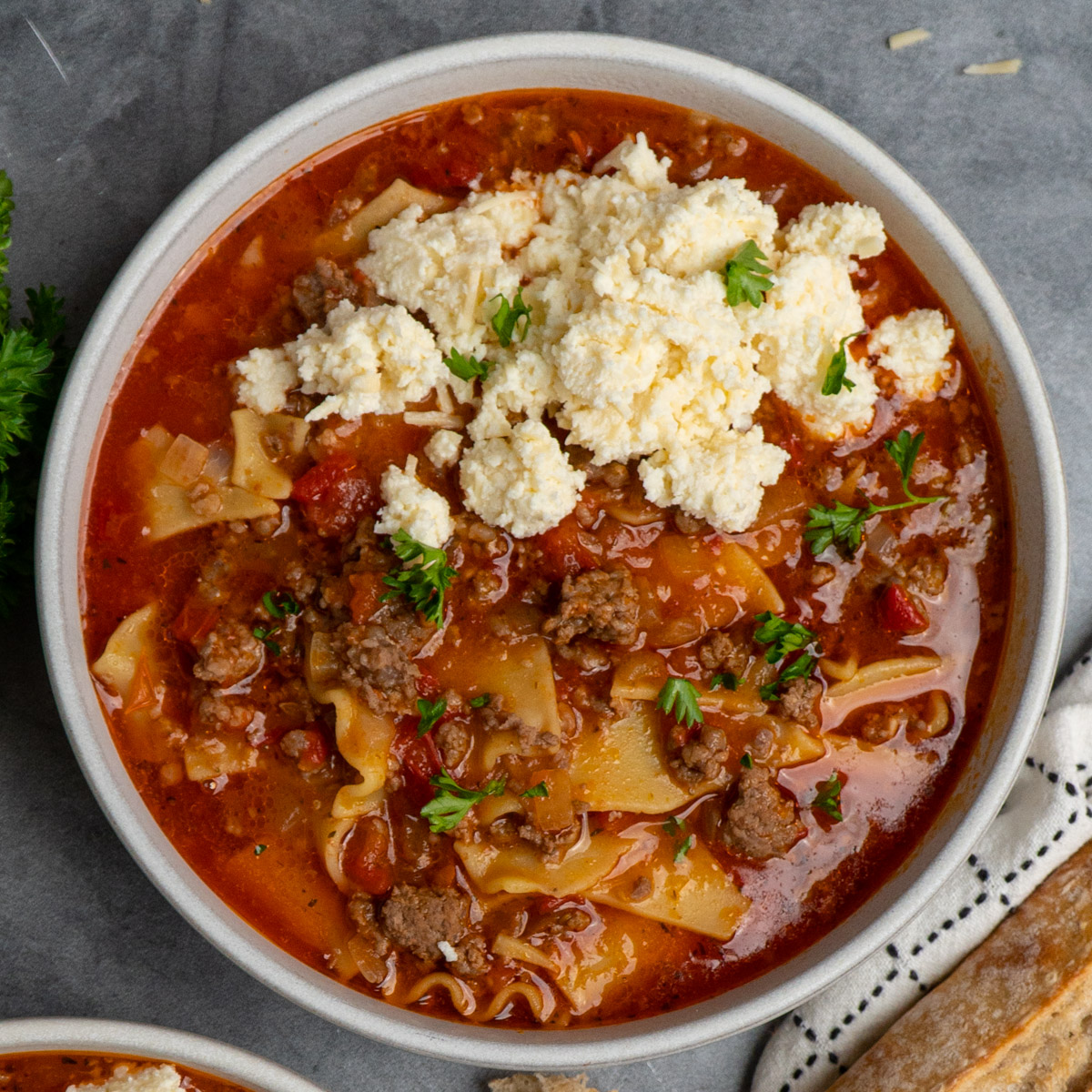 Easy Lasagna Soup