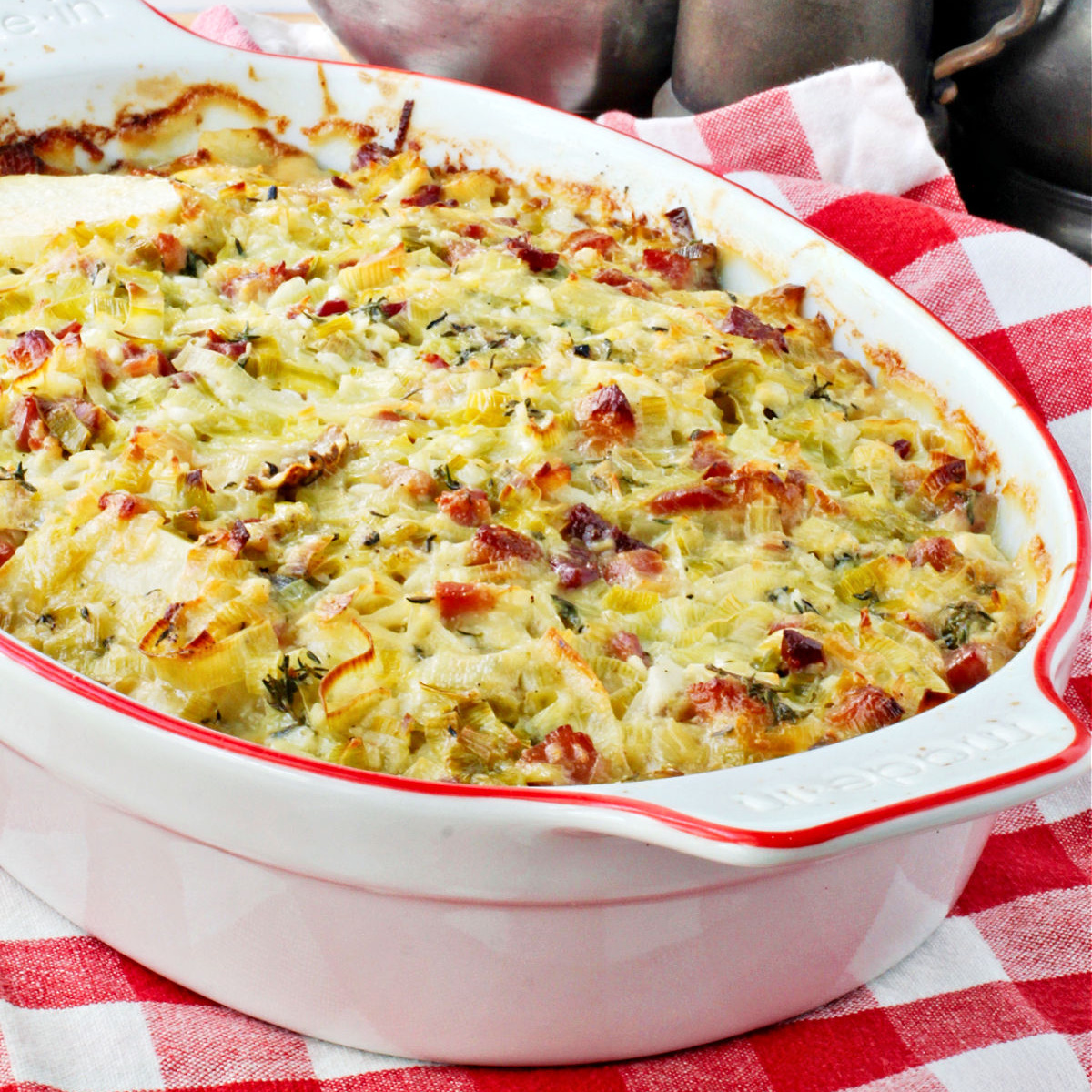 Sweet Potato and Leek Gratin