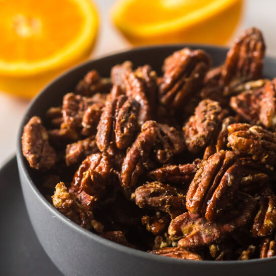 Sweet Candied Orange Pecans