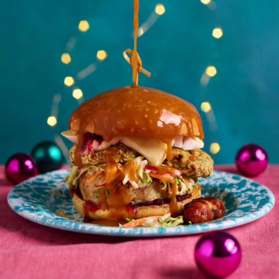 Air Fryer Christmas Burger