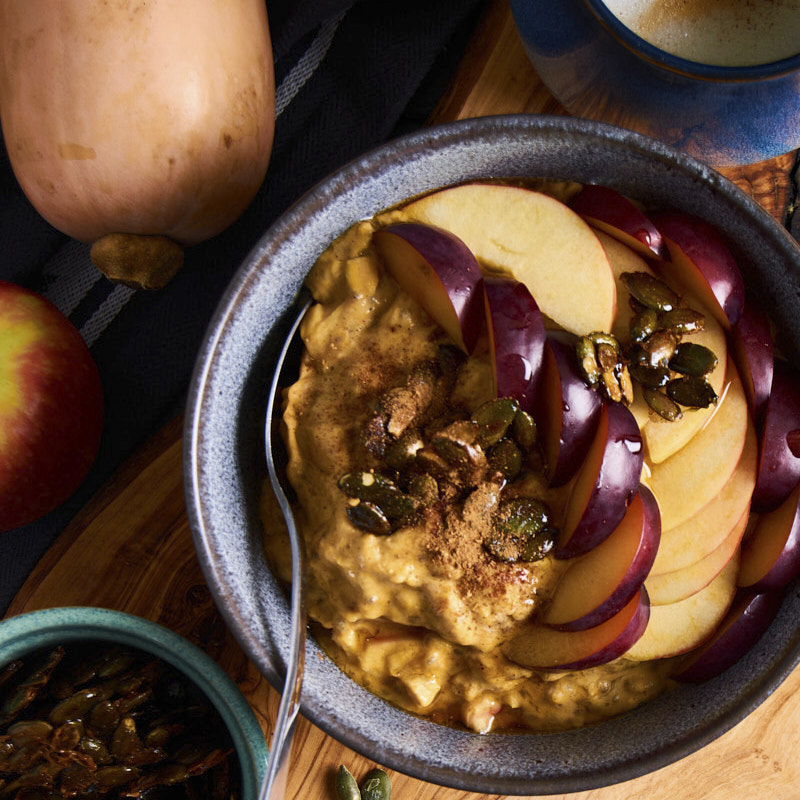 Pumpkin Protein Oatmeal with Apple