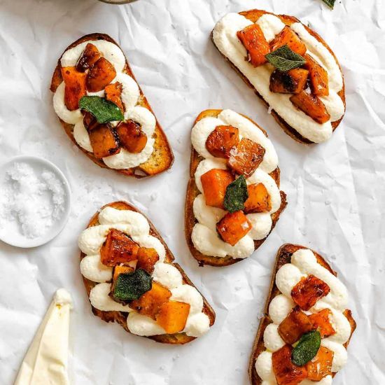 Pumpkin Ricotta Crostini