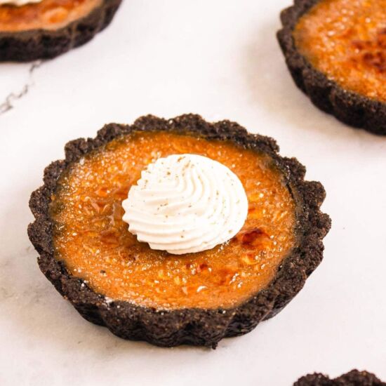 Mini Pumpkin Creme Brûlée Tarts