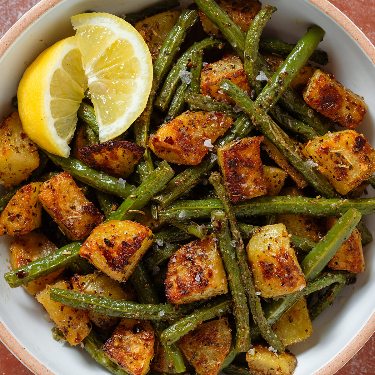 Roasted Green Beans and Potatoes