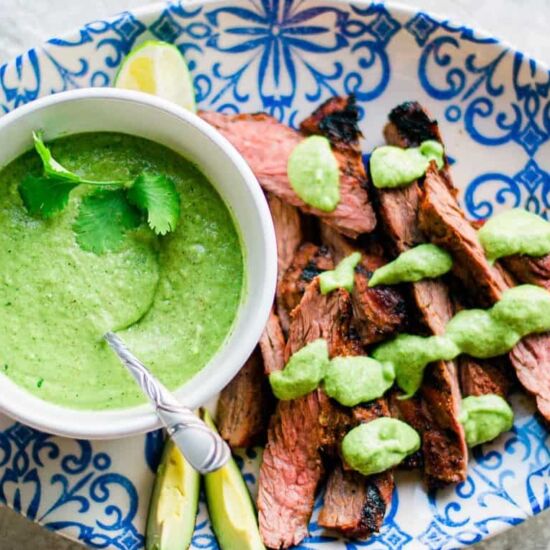 Carne Asada with Guasacaca Sauce
