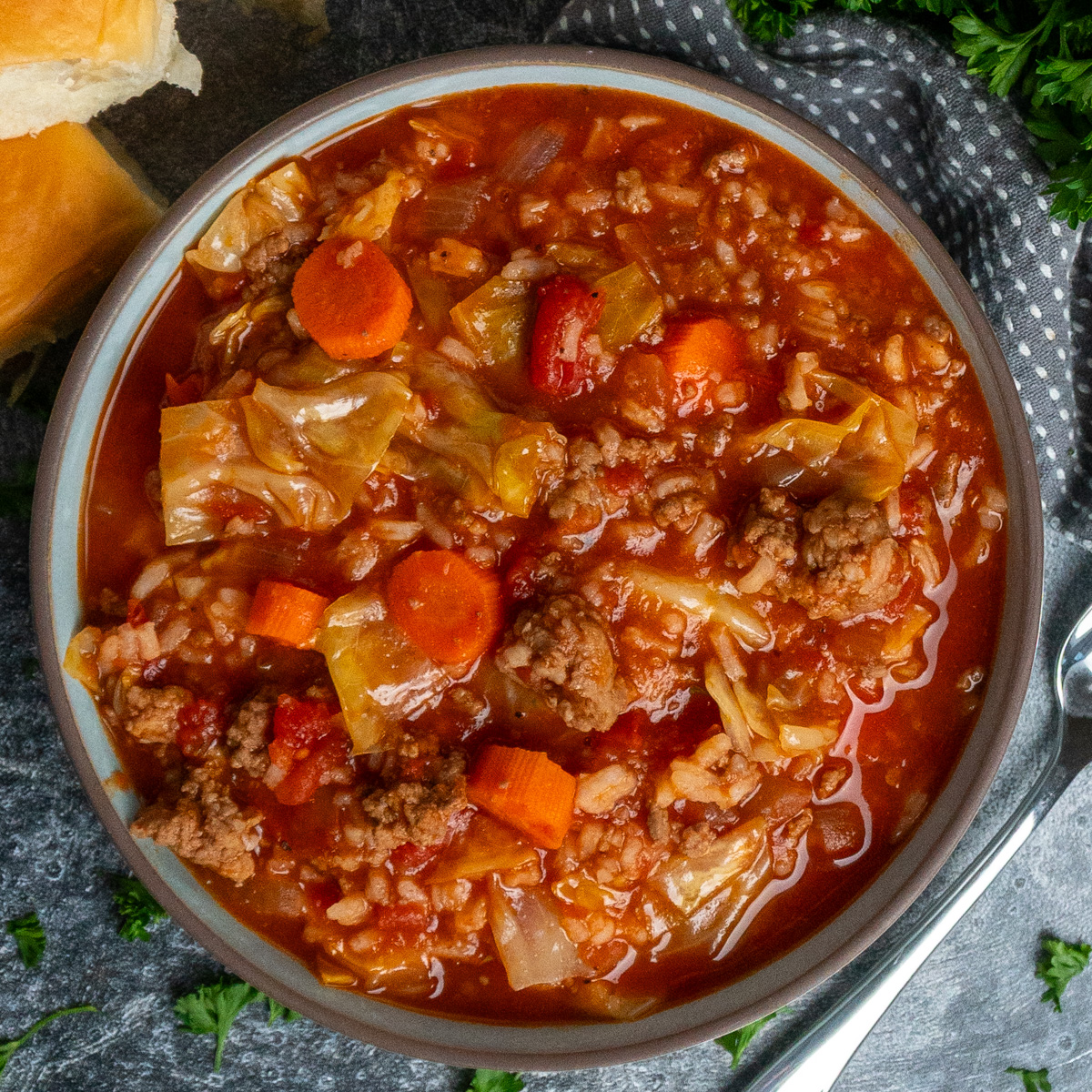 Slow Cooker Cabbage Roll Soup