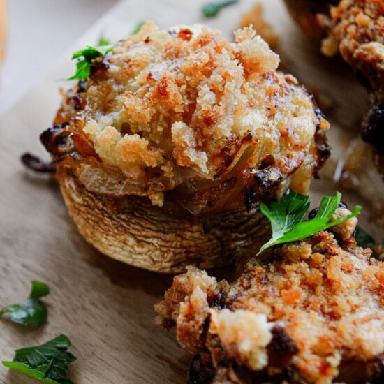 Spicy Grilled Stuffed Mushrooms