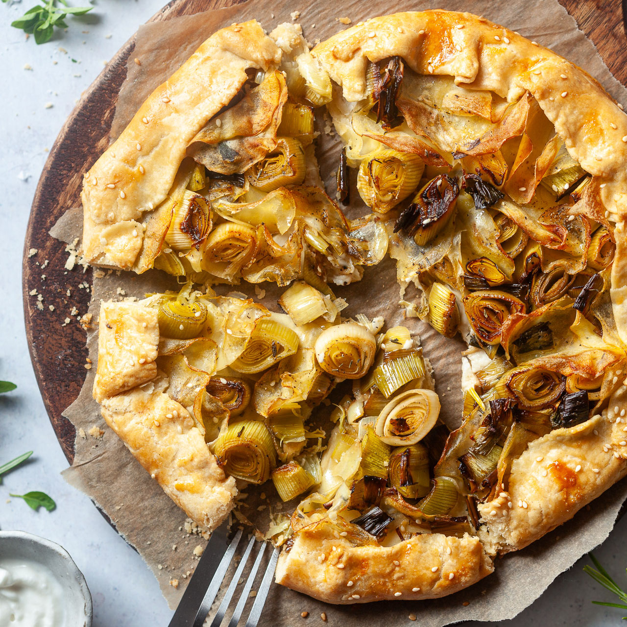 Vegan Leek and Potato Galette