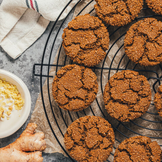 Vegan & GF Ginger Molasses Cookies