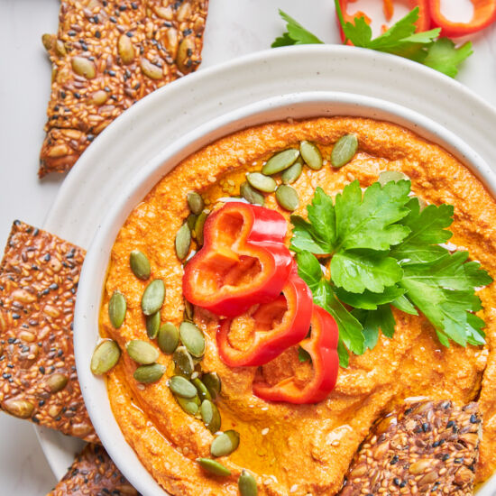 Whipped Red Pepper Tofu Dip