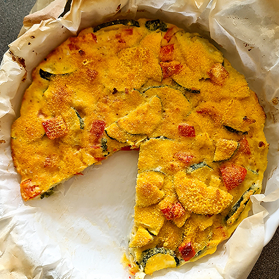 Zucchini Polenta Bake