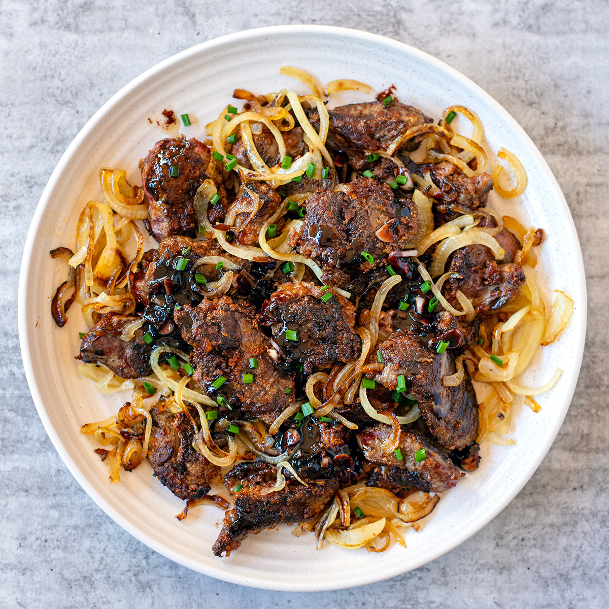 Chicken Livers and Onions