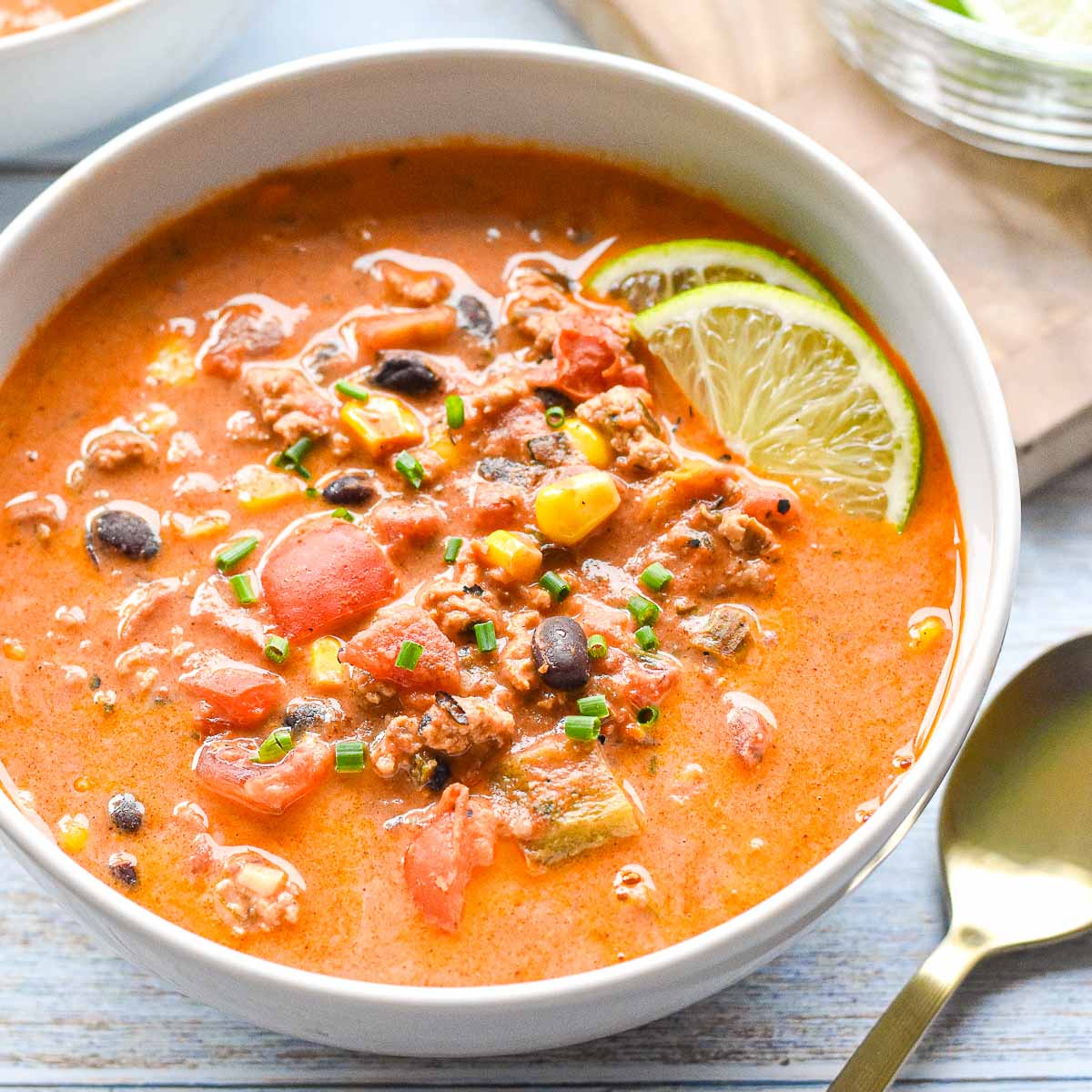 Easy Creamy Chicken Taco Soup