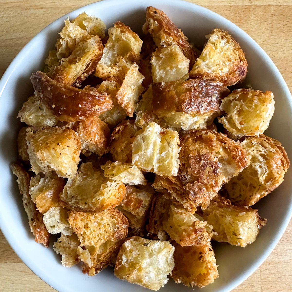 Homemade Croissant Croutons