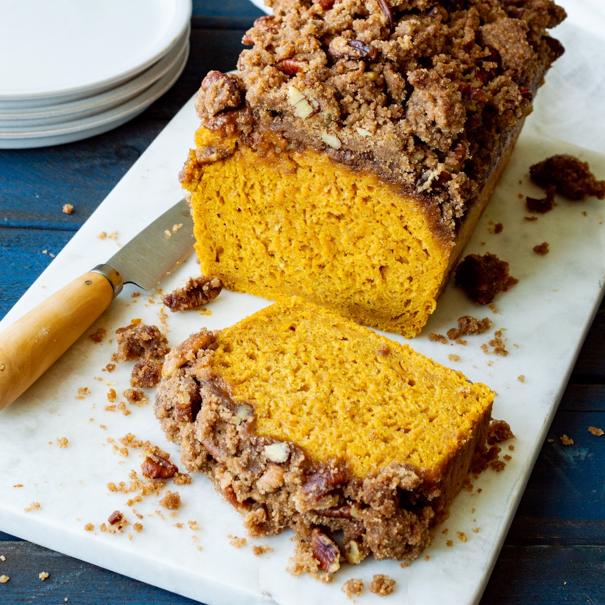 Streusel Topped Pumpkin Bread