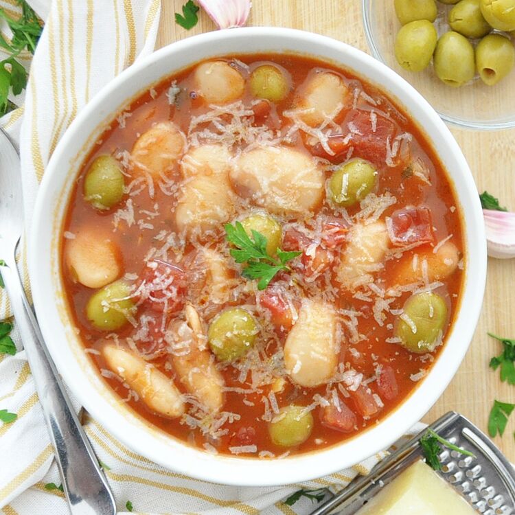 Creamy Butter Bean and Olive Stew