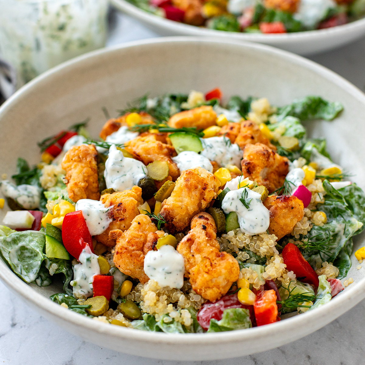 Popcorn Chicken Bowls