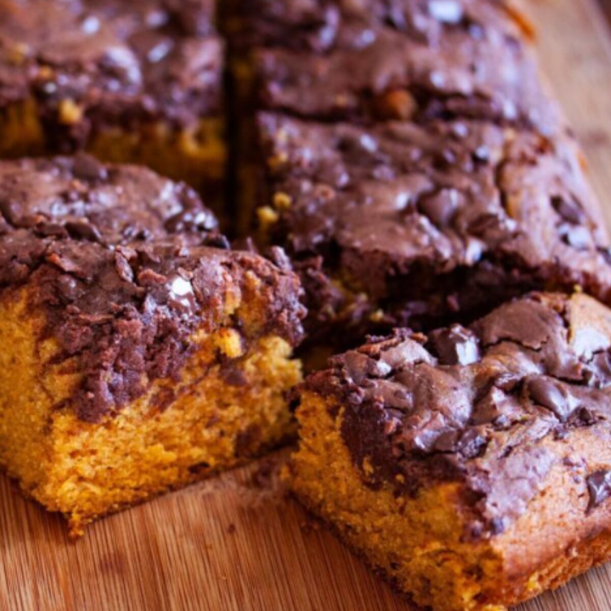 Chocolate Swirled Pumpkin Bars