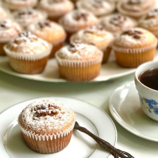 Moist Lemon Walnut Muffins