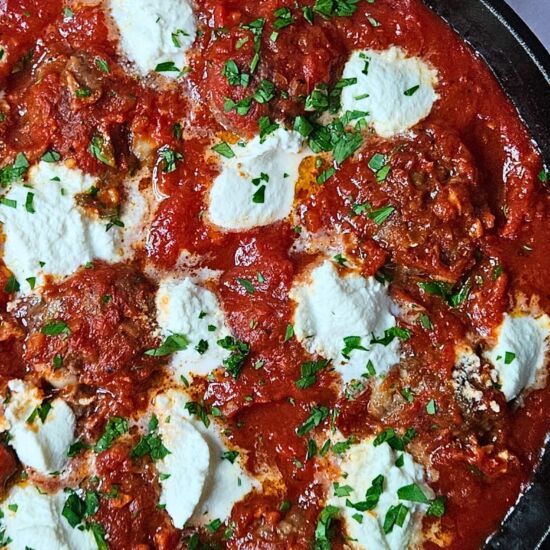 Ricotta Meatballs in Marinara Sauce