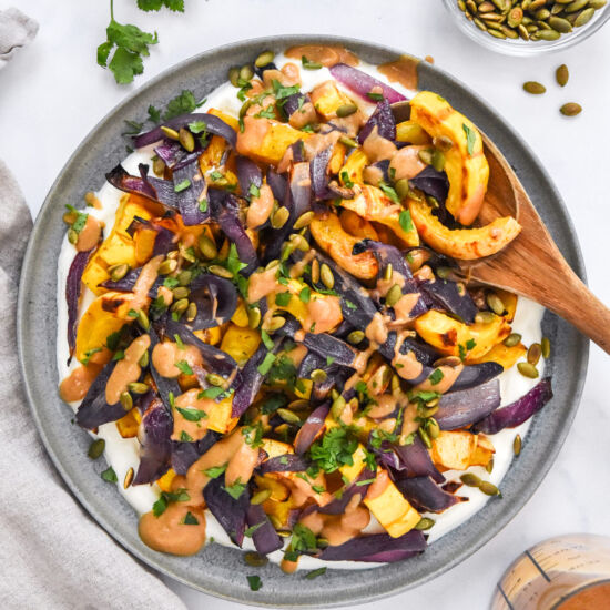 Roasted Squash Salad & Whipped Feta